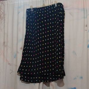 George High Low Skirt with Colorful Polka Dots